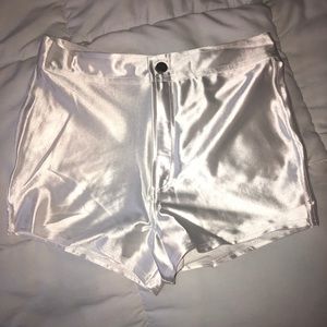 Metallic High waist shorts